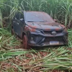 Veículo de quase R$ 400 mil furtado no Jardim Irajá é encontrado no meio do canavial