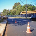 Avenida do Café recebe manutenção na ciclovia