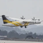 Avião de Voepass deixa Ribeirão Preto com destino a Europa