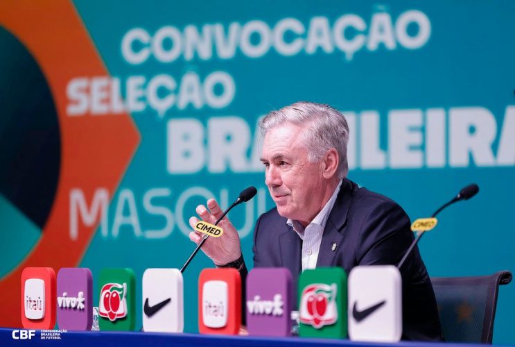 Carlo Ancelotti durante convocação pela Seleção Brasileira
Créditos: Rafael Ribeiro / CBF