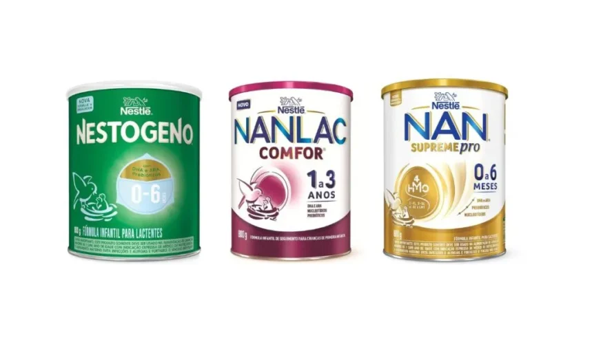 Algumas das linhas de fórmulas infantis da Nestlé recolhidas pela Anvisa (Foto: Reprodução)