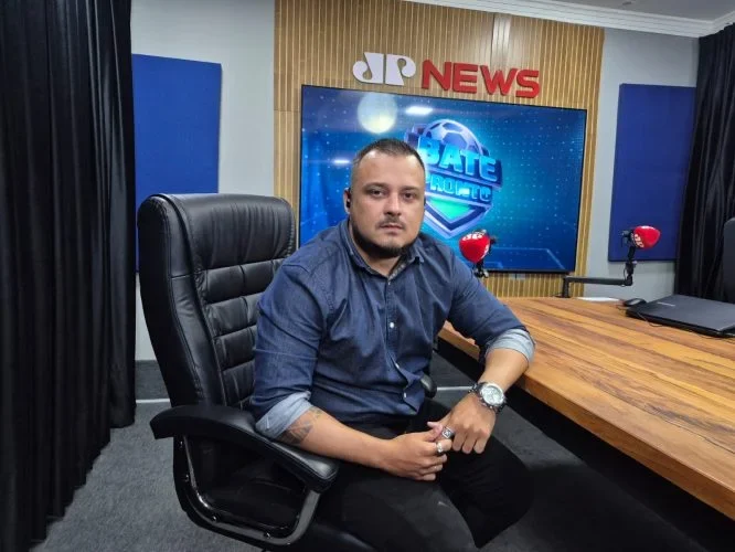 Presidente Wesley Rios nos estúdios da Rádio Jovem Pan News e WSports / Foto WMais